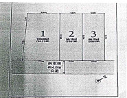 売地　朝霞市膝折町　2区画の区画図