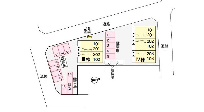 エスポワールK&L Ⅳの駐車場