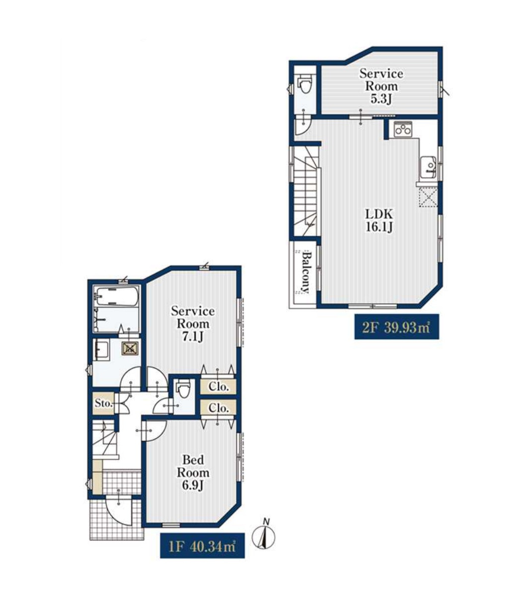 中野区沼袋2丁目　新築戸建　残1棟の間取り|2号棟間取り図

ご内見希望・資料請求などお気軽にお問い合わせ下さい！
03-5990-5201