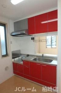 柏崎市西港町のアパートのキッチン