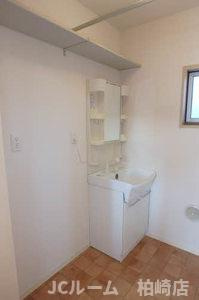 柏崎市西港町のアパートの洗面所