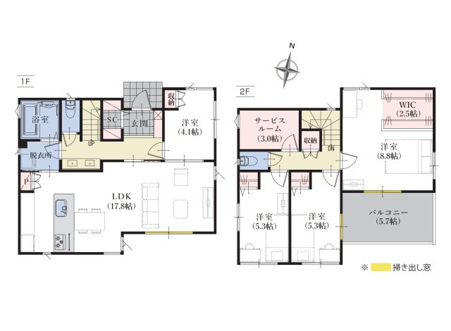 御殿場１期　１号棟　新築戸建　全３棟の区画図