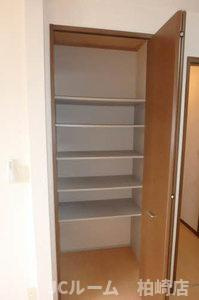 柏崎市北園町のアパートの収納