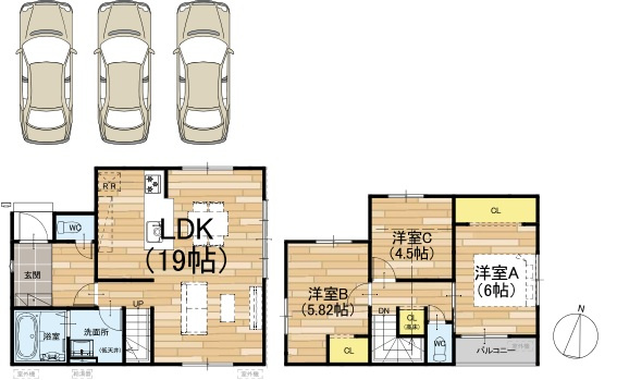 【間取り】 | K41308-1期9号地市原野
