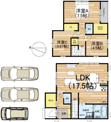 【間取り】 | K41307-1期8号地市原野