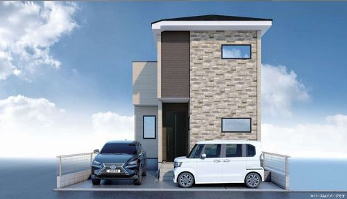 【外観パース】 | 【仲介手数料０円】茅ヶ崎市東海岸北5期　新築一戸建て | 【仲介手数料０円】茅ヶ崎市東海岸北5期　新築一戸建て