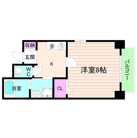 大阪市都島区都島本通５丁目の賃貸マンションの間取り