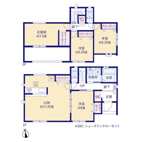南国市大そね甲5期1棟の間取り