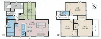 【間取り】 | 海老名市上今泉5丁目  1号棟 11期 | 都市ガス　食洗機　浴室乾燥機+窓　全居室収納　全室2面採光