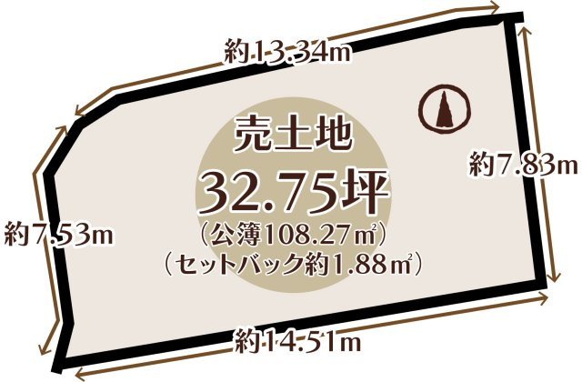 物集女町中条　１号地　建築条件無土地