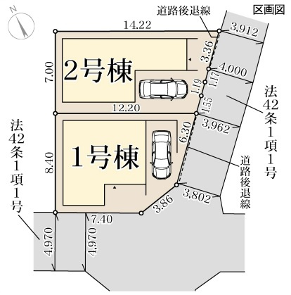 明石市大久保町松陰の区画図