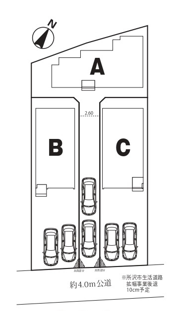新築一戸建て 所沢市若狭　全3棟の区画図|全３区画