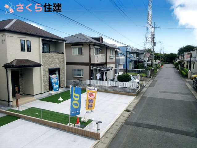 下野市緑3丁目1期　3号棟の前面道路含む現地写真|前面道路は6ｍあり駐車の際も安心です♪