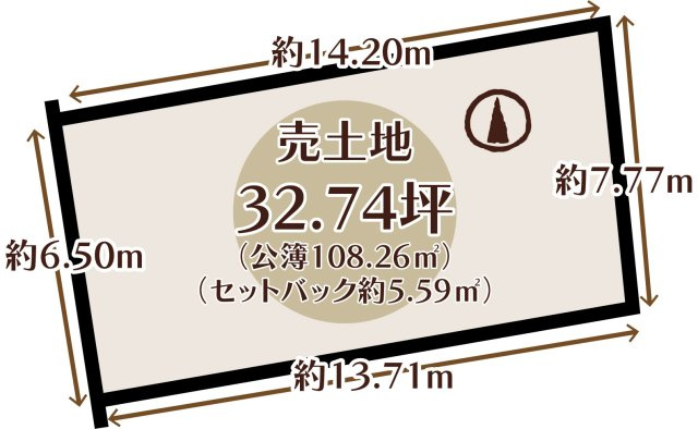 物集女町中条　３号地　建築条件無土地