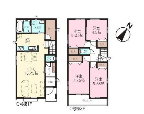 新築一戸建て　所沢市若狭　全３棟