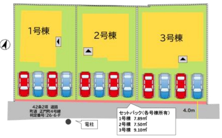 遠賀郡芦屋町正門町1期の区画図