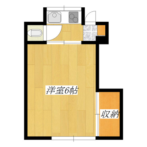 関アパートの間取り|広くて収納大きめです。