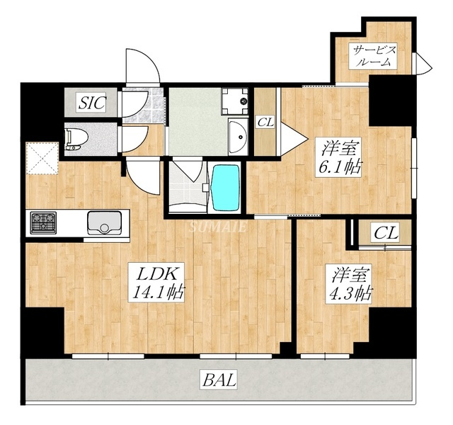 Alivis東京尾久の間取り|角部屋です☆