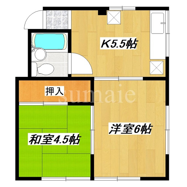 高橋コーポの間取り|使いやすい間取りです♪