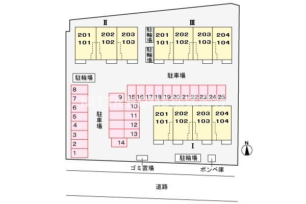 メゾン・レゾナンス　Ⅱの区画図
