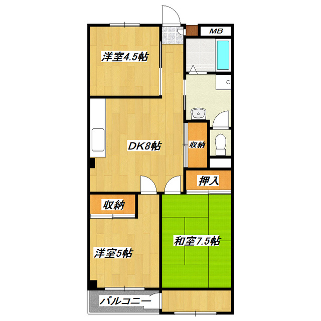第二プラムフラワーガーデンの間取り|間取図です。