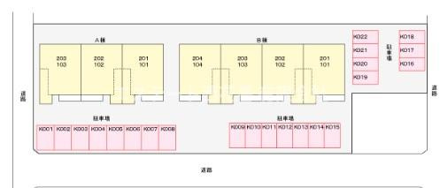 パームハイツ高田A棟の区画図
