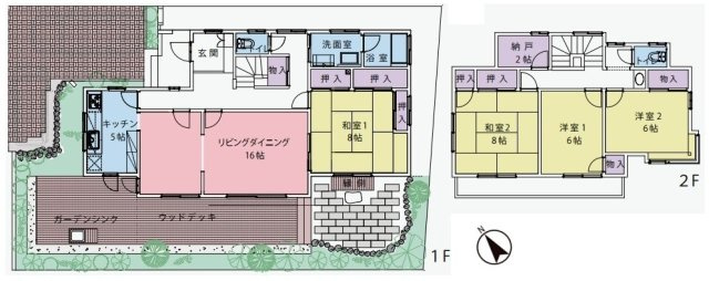狭山市柏原　中古戸建の間取り