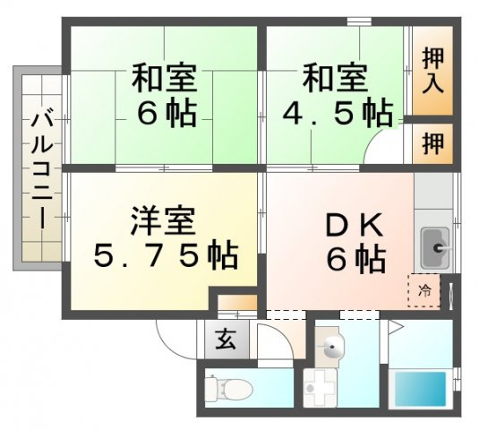 エステート塩屋山手の間取り