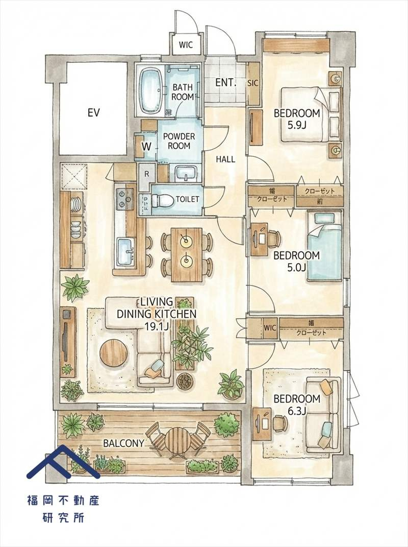 コアマンション香椎南ネクステージの間取り