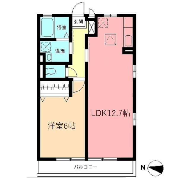 ファミールシャンブルBの間取り