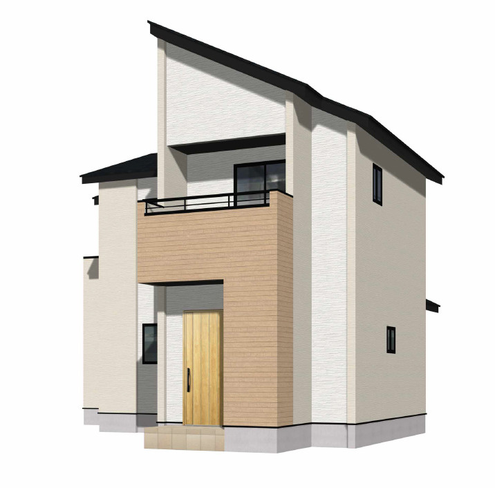 北九州市八幡西区町上津役東2丁目4期4号棟の外観パース|外観パースです