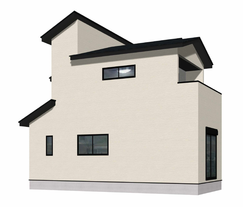 北九州市八幡西区町上津役東2丁目4期4号棟の外観パース|外観パースです