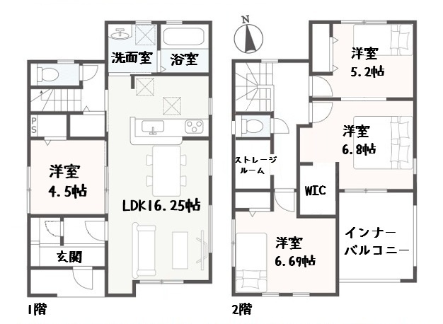 【間取り】 | 富士宮市宮原　中古戸建て　全1棟