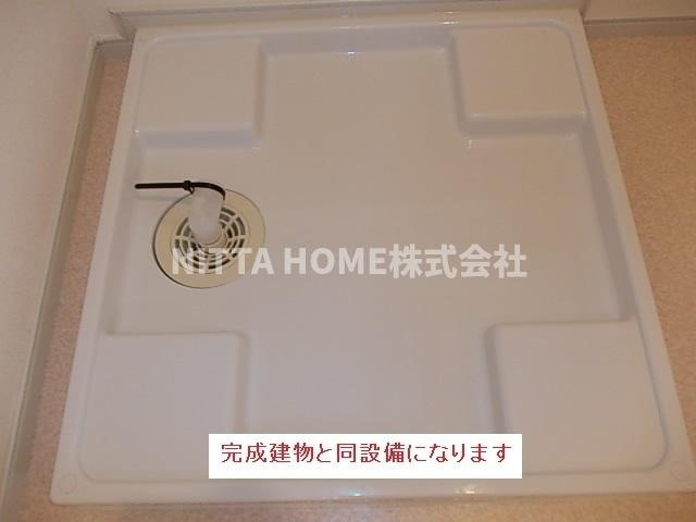 メゾン・レゾナンス　Ⅲの洗面所|【完成イメージ図】室内洗濯機置き場も完備！