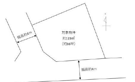 明石市大久保町大窪　土地の土地図|約36坪です。
