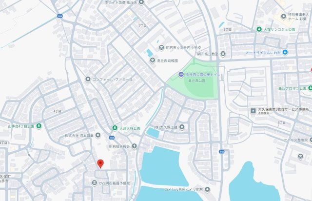 明石市大久保町大窪　土地の地図