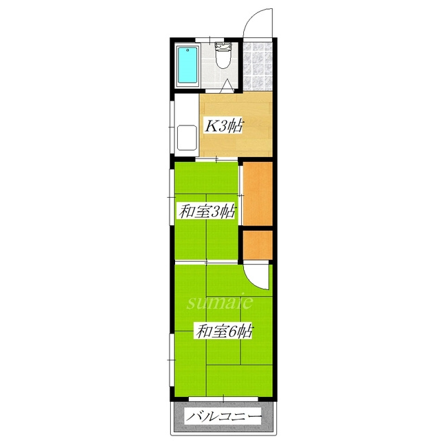 永山コーポの間取り|収納たくさんあります♪