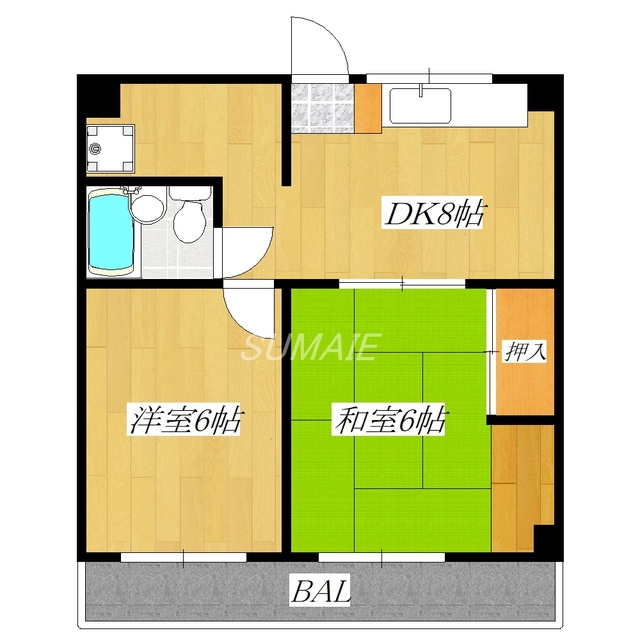 古澤マンションの間取り|使いやすい間取りです☆