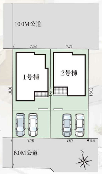 【区画図】 | 久喜市青葉5期　新築戸建　全2棟　1号棟