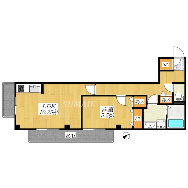 メゾン　ド　グランメールの間取り|使いやすい間取りです☆