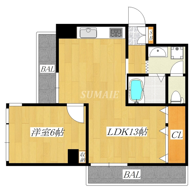 第二若木コーポの間取り|1LDKです☆