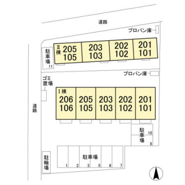 クレールⅠのその他|配置図です。
