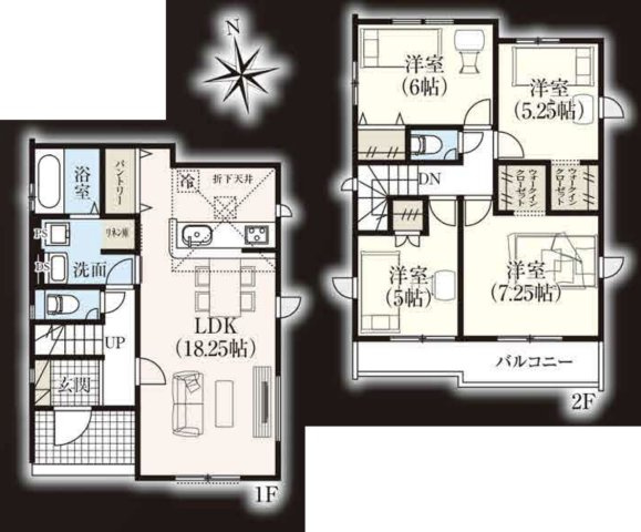 【間取り】 | 久喜市青葉5期　新築戸建　全2棟　2号棟