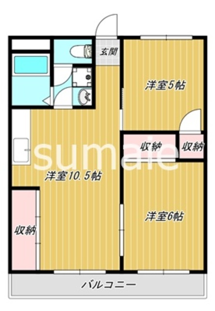 渋谷コート２号棟の間取り|使いやすい間取りです！