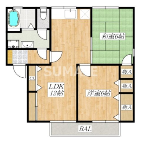 アークヒルズ　Aの間取り|南向きのお部屋です☆
