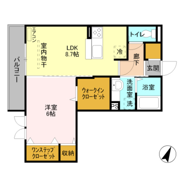 Ｍｙ ｔｉａｒａの間取り|人気の1ＬＤＫです。