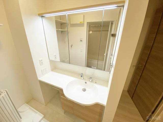 Ｓｅｅｄ 東大宮の洗面所|大きな鏡とカウンターの洗面台☆