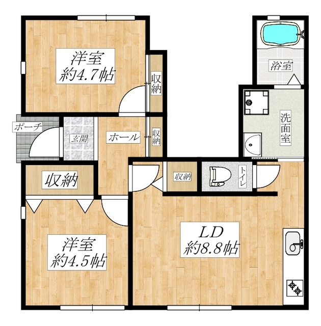 フィオーレ盆栽の間取り|人気の2DK