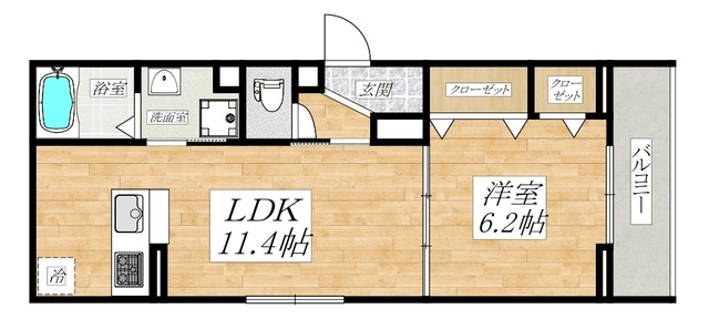 Noble Villa土呂町の間取り|人気の1LDK