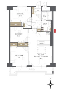 【間取り】インペリアル水道町 